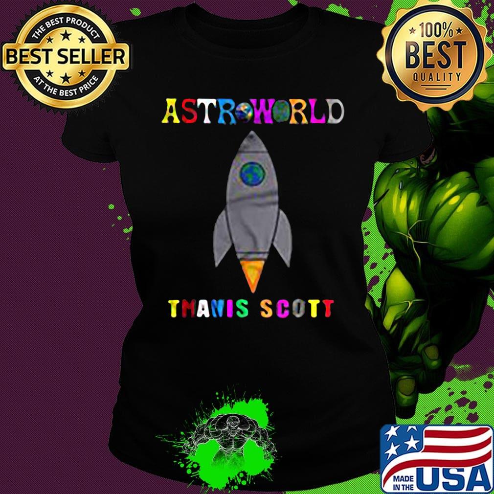Astroworld Travis Scott Rocket Poster Version s Ladies tee Astroworld Travis Scott Rocket Poster Version s Ladies tee