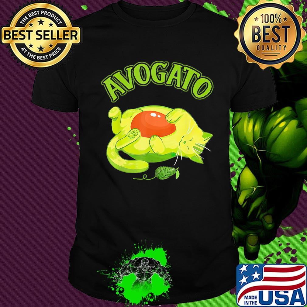 Avogato Avocado Cat Cute Face Puns Shirt