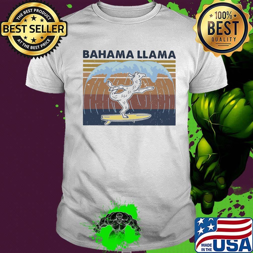 Bahama Llama Dancing Vintage Retro Shirt