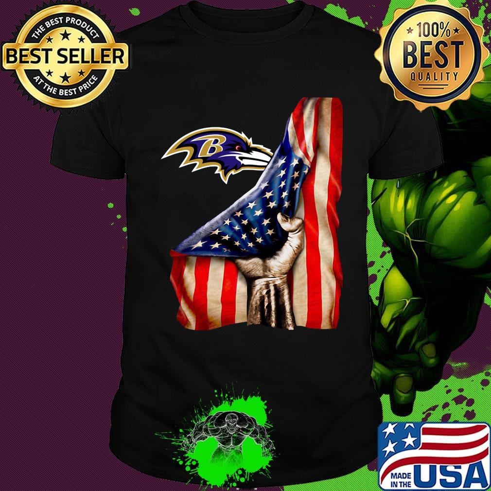 Baltimore ravens american flag independence day shirt