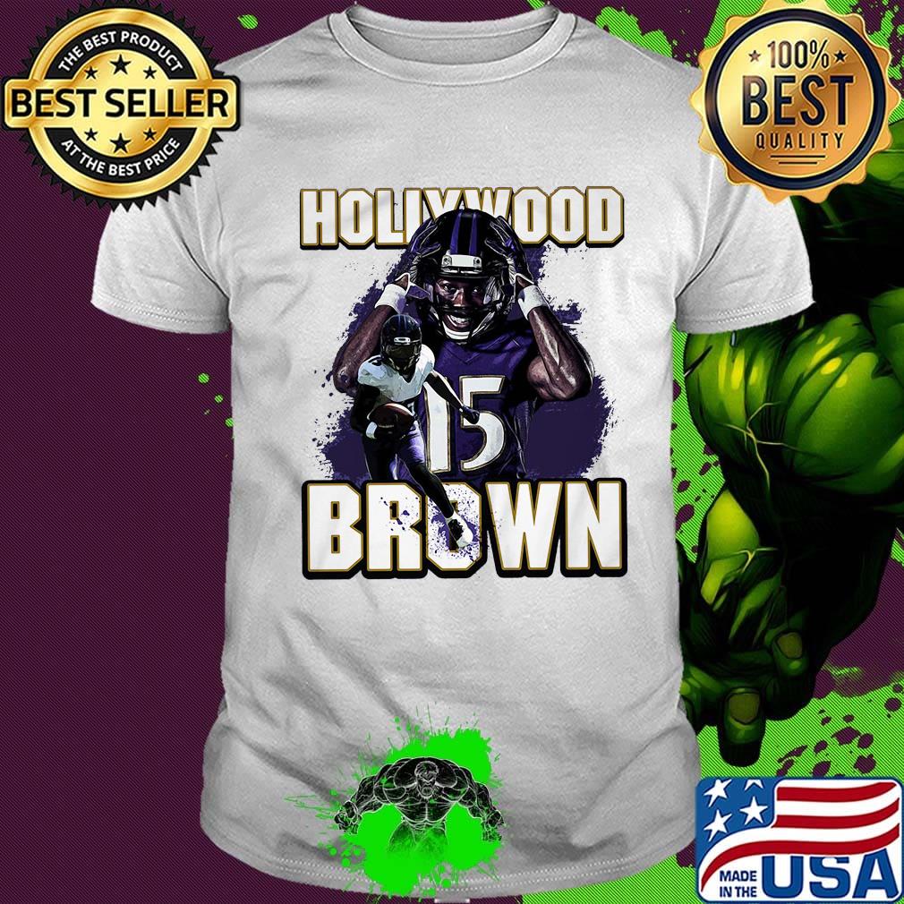Baltimore ravens football team hollywood 15 brown shirt Baltimore ravens football team hollywood 15 brown shirt