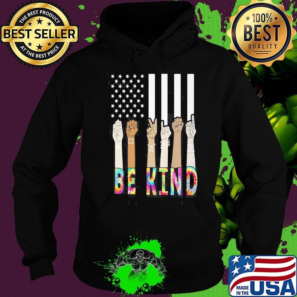 Be kind hand American flag veteran Independence Day s Hoodie Be kind hand American flag veteran Independence Day s Hoodie