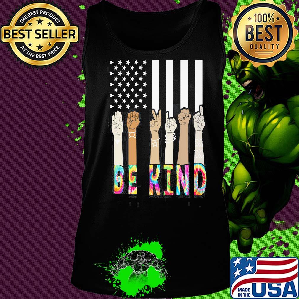 Be kind hand American flag veteran Independence Day s Tank top Be kind hand American flag veteran Independence Day s Tank top