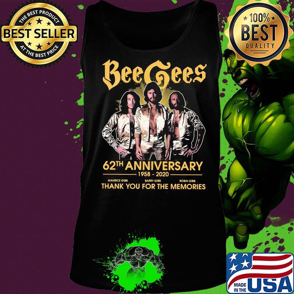 Bee gees band 62th anniversary 1958 2020 thank you for the memories s Tank top Bee gees band 62th anniversary 1958 2020 thank you for the memories s Tank top