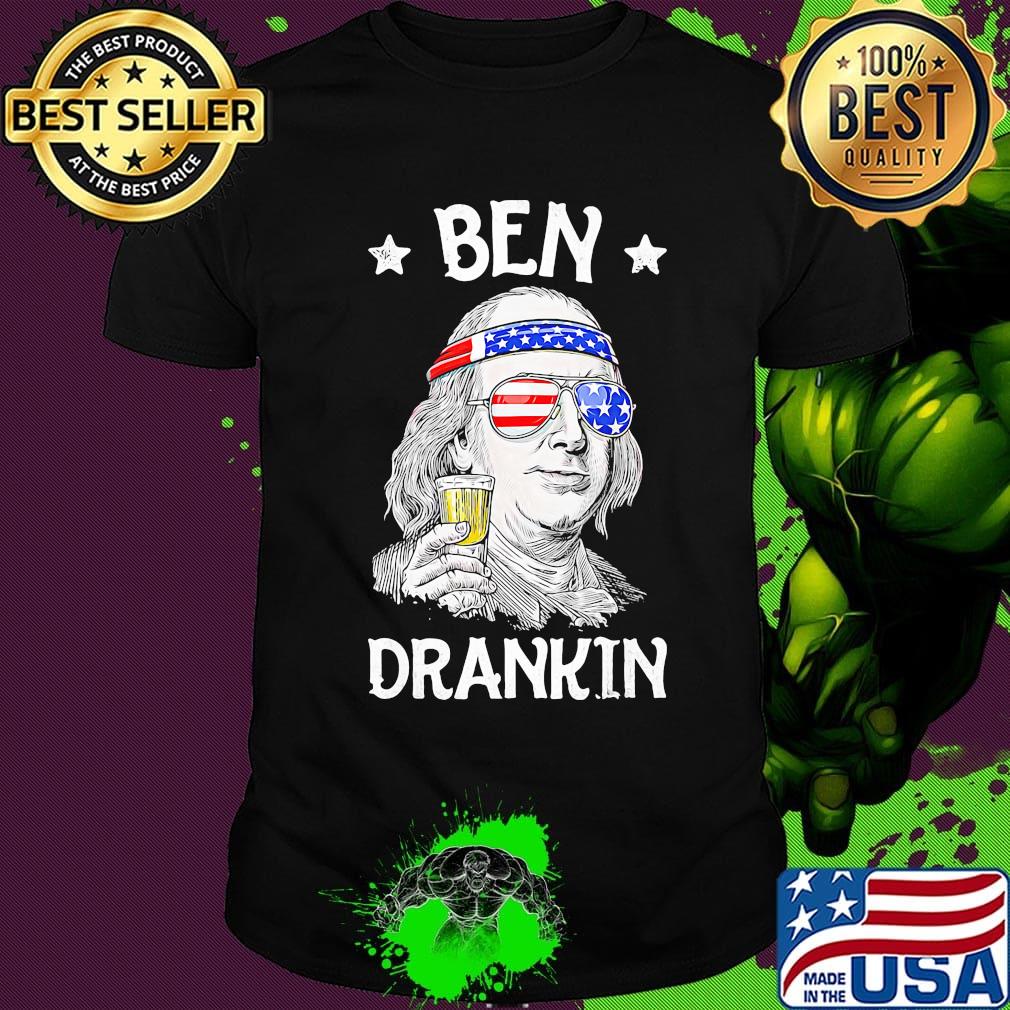 Ben drankin wine American flag veteran Independence day shirt
