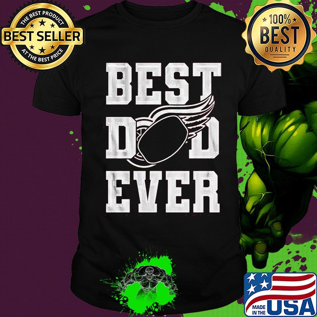 Best dad ever detroit red ice hockey dad father's day shirt