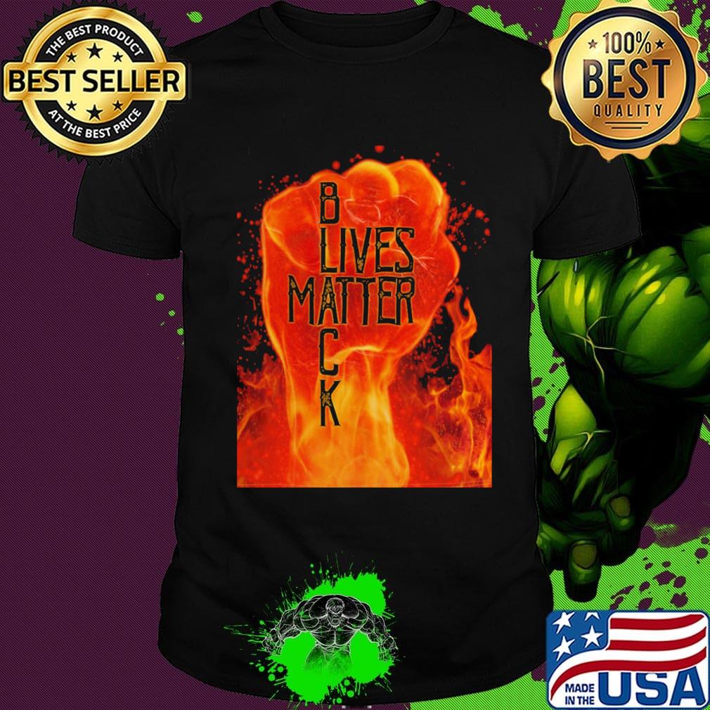 Black lives matter fire fist shirt