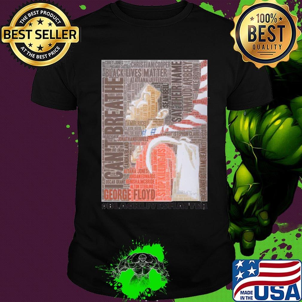 Black man i can't breathe black lives matter shirt