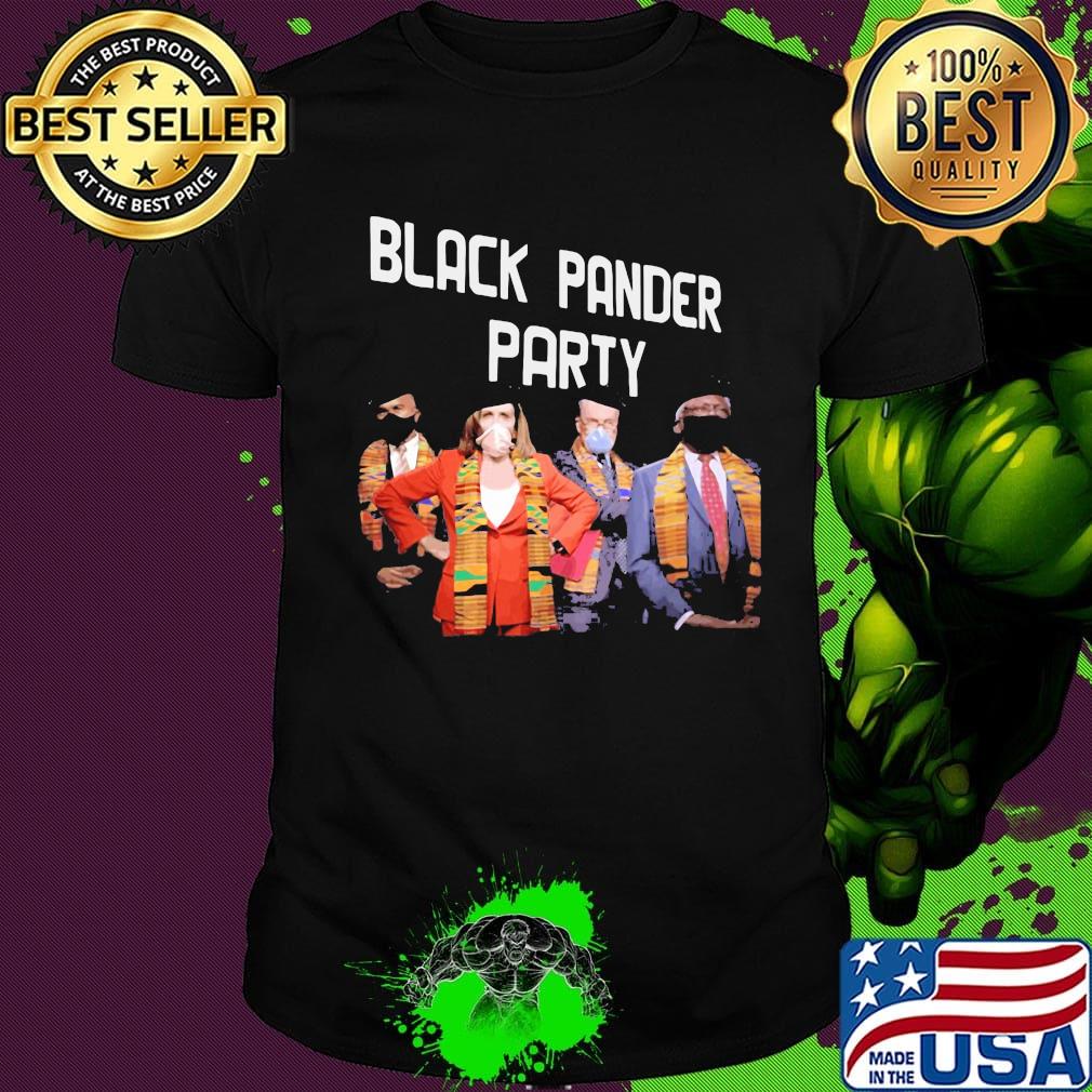 Black pander party mask shirt