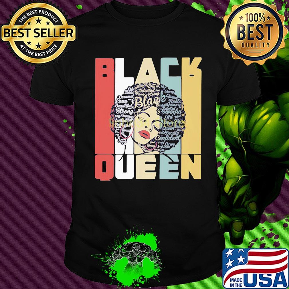 Black queen vintage retro shirt