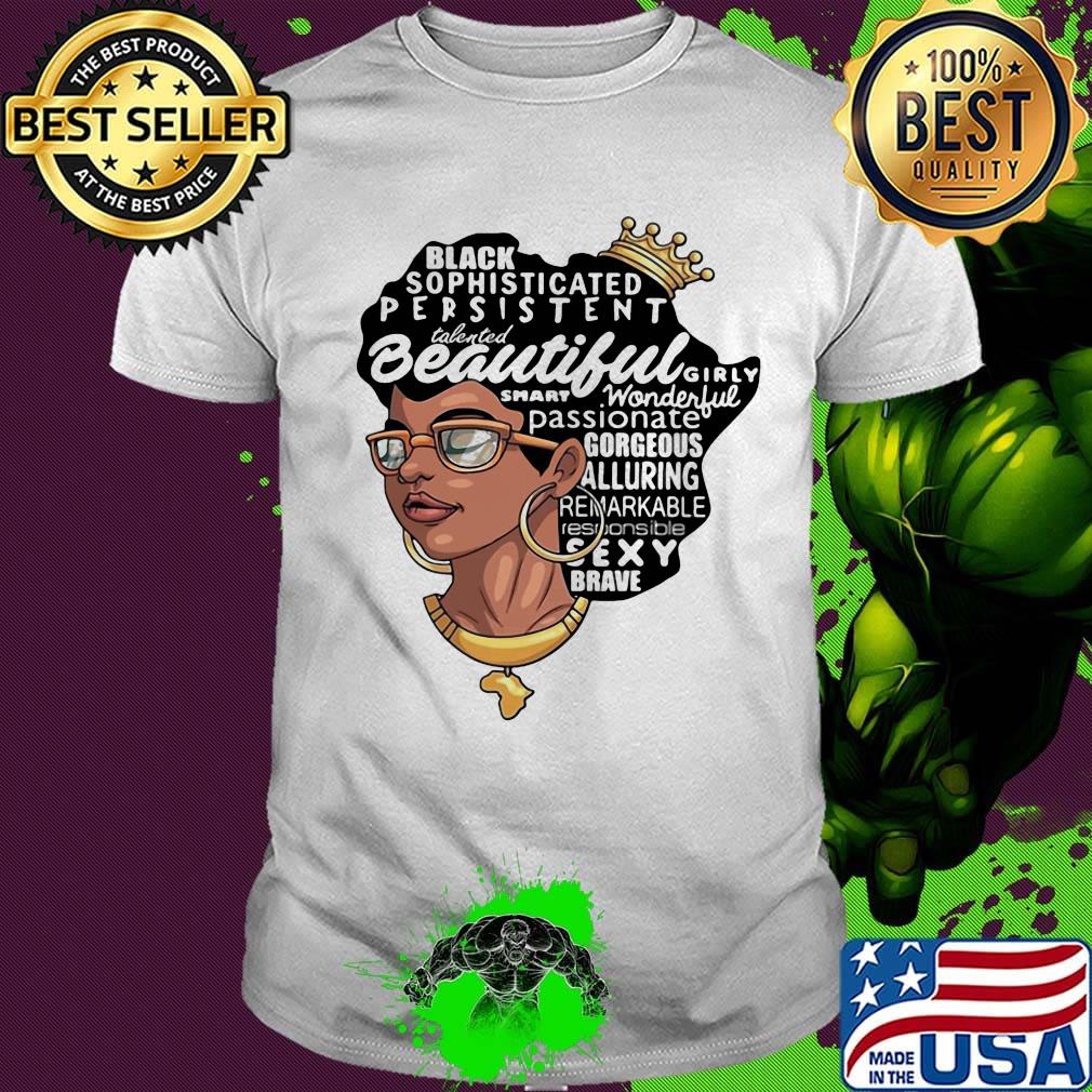Black Sopisticated Persistent Beautiful Grily Sexy Crown Necklace Shirt