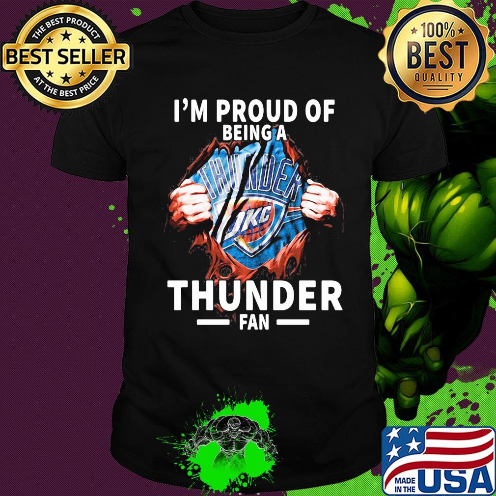 Blood insides I'm proud of being a oklahoma city thunder fan shirt