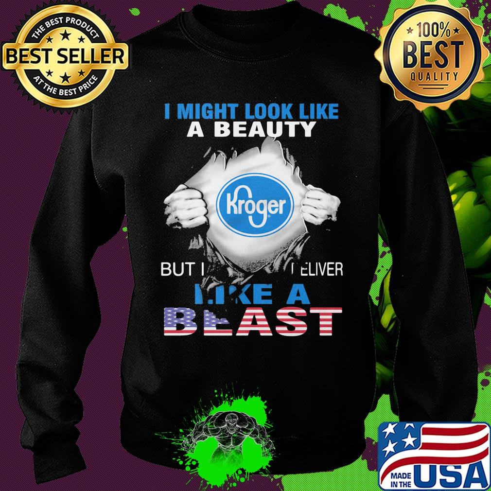 Blood insides I might look like a beauty kroger but I deliver like a beast american flag independence day s Sweater Blood insides I might look like a beauty kroger but I deliver like a beast american flag independence day s Sweater