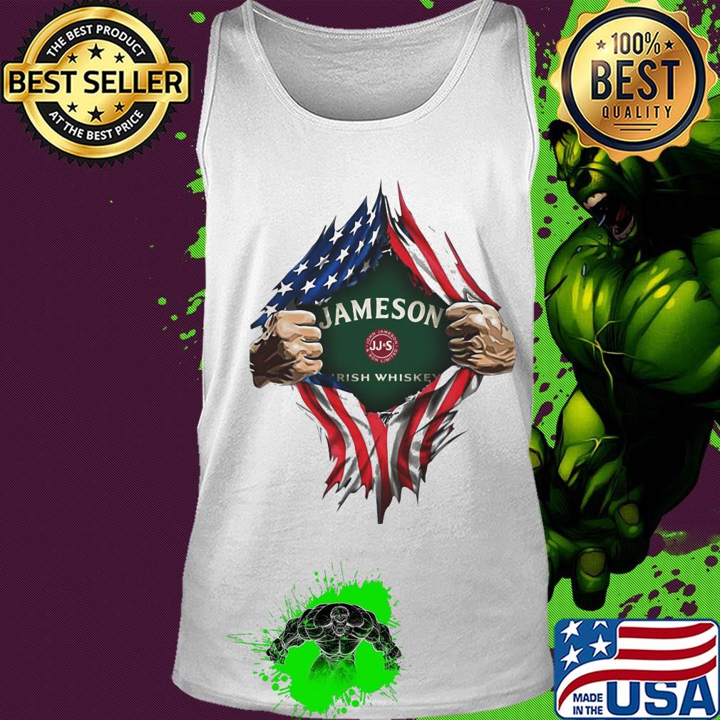 Blood insides jameson irish whiskey american flag independence day s Tank top Blood insides jameson irish whiskey american flag independence day s Tank top