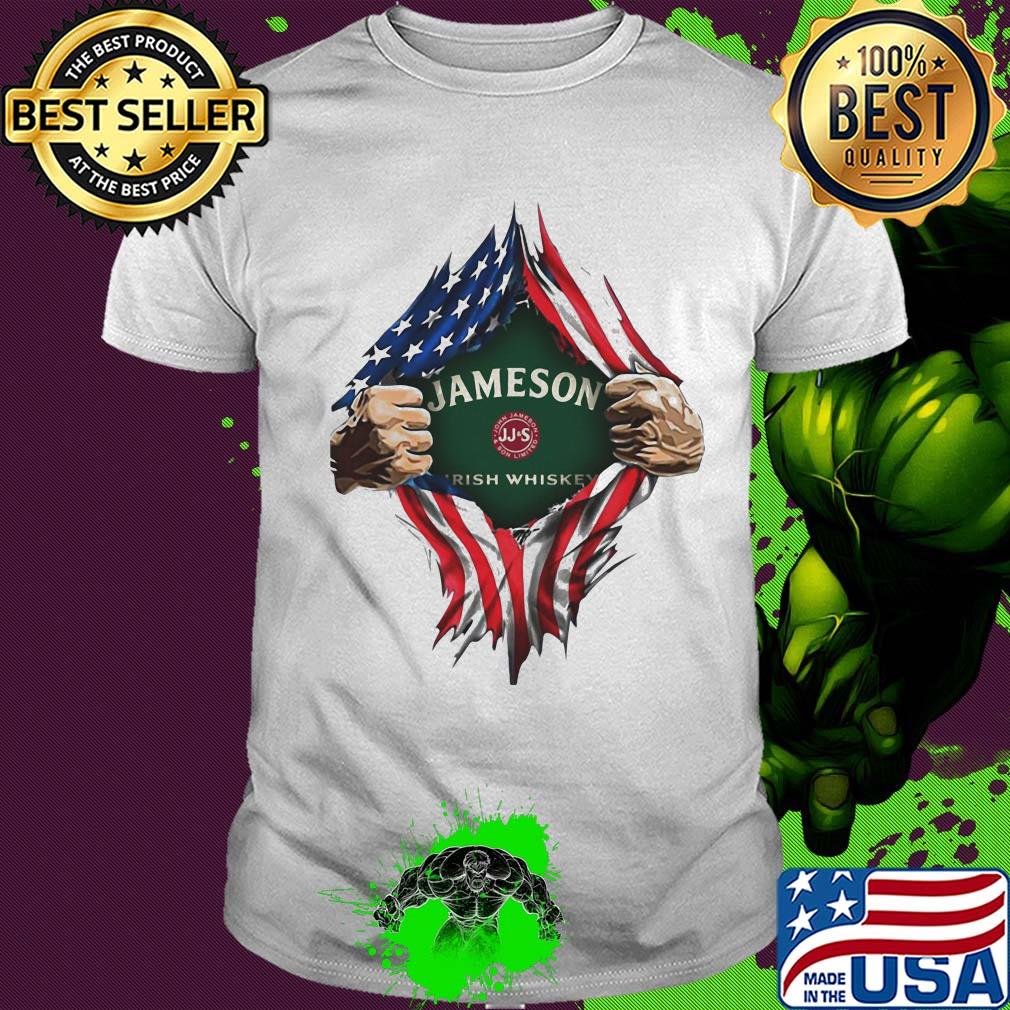 Blood insides jameson irish whiskey american flag independence day shirt Blood insides jameson irish whiskey american flag independence day shirt