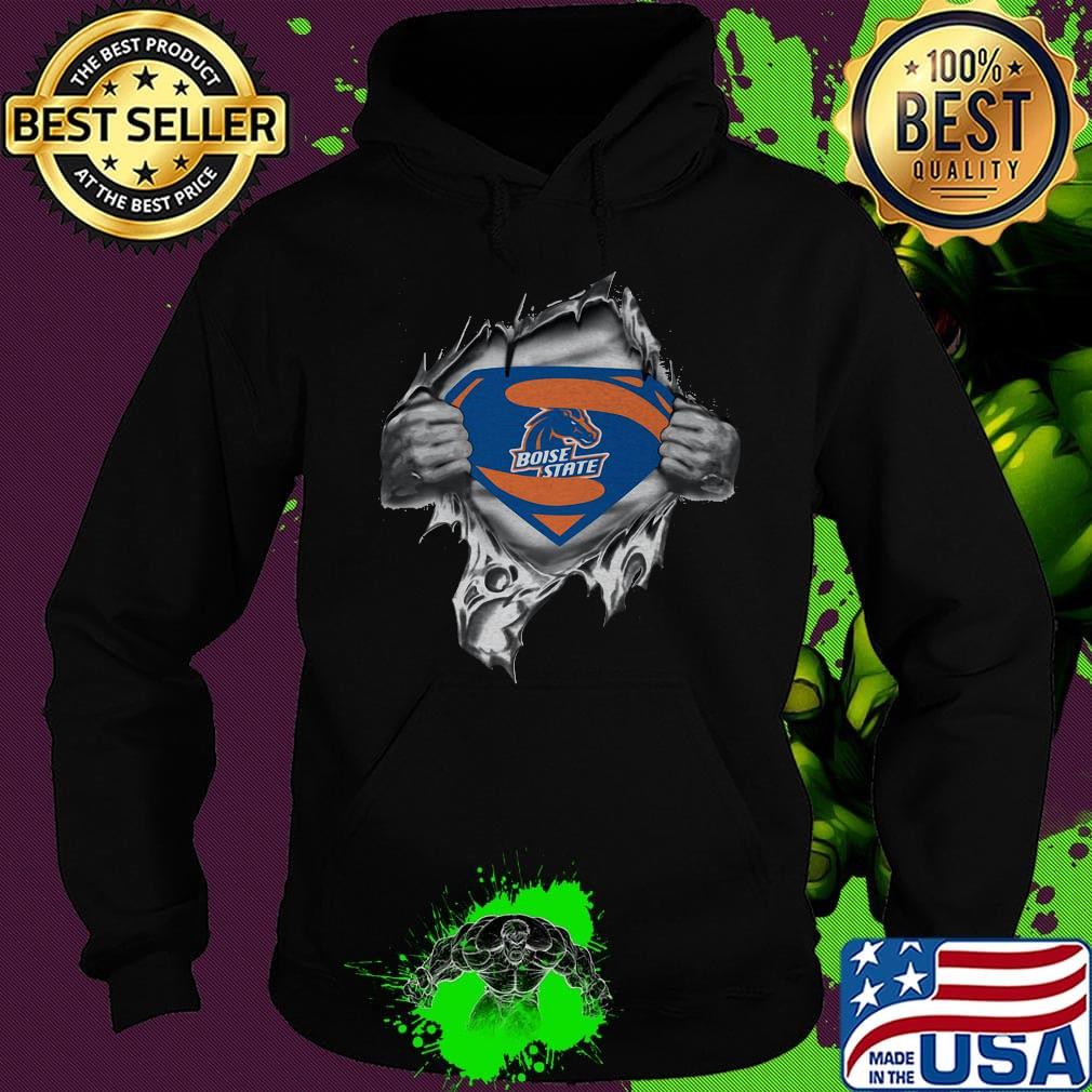 Blood insides superman boise state broncos s Hoodie Blood insides superman boise state broncos s Hoodie