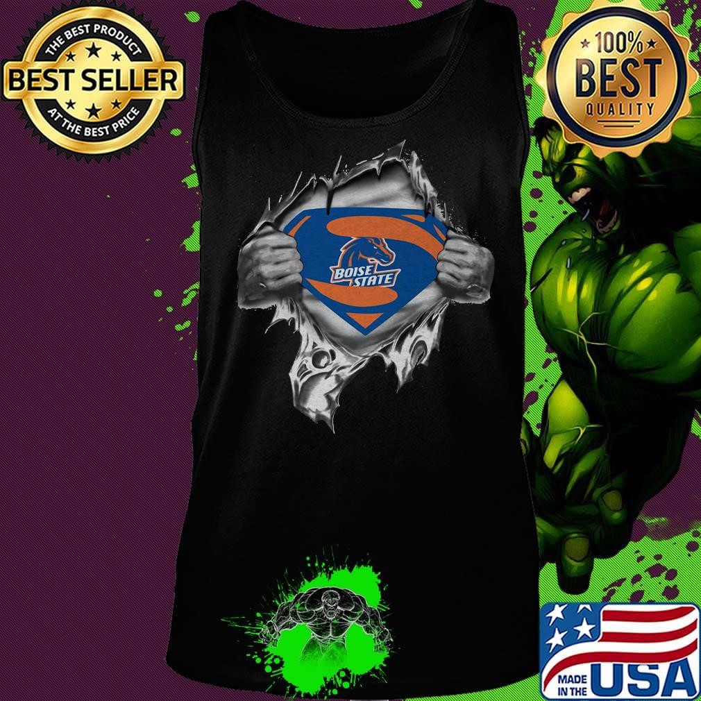 Blood insides superman boise state broncos s Tank top Blood insides superman boise state broncos s Tank top