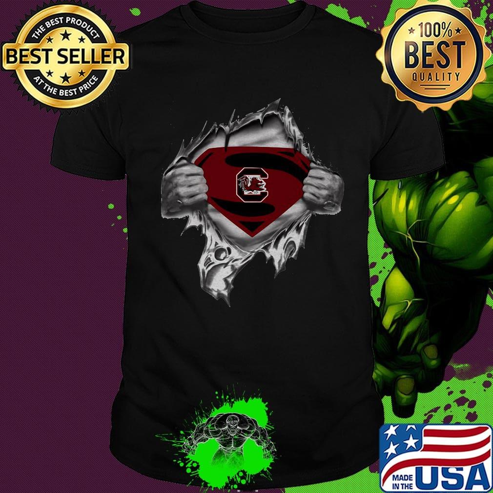 Blood insides superman craftique south carolina shirt