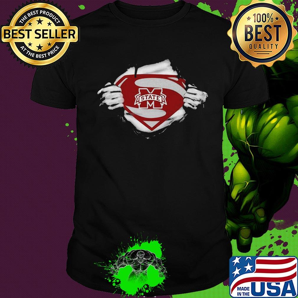 Blood insides superman michigan state spartans football shirt