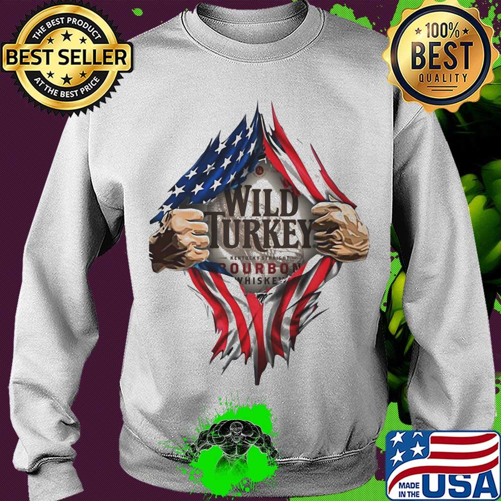 Blood insides wild turkey bourbon whiskey american flag independence day s Sweater Blood insides wild turkey bourbon whiskey american flag independence day s Sweater