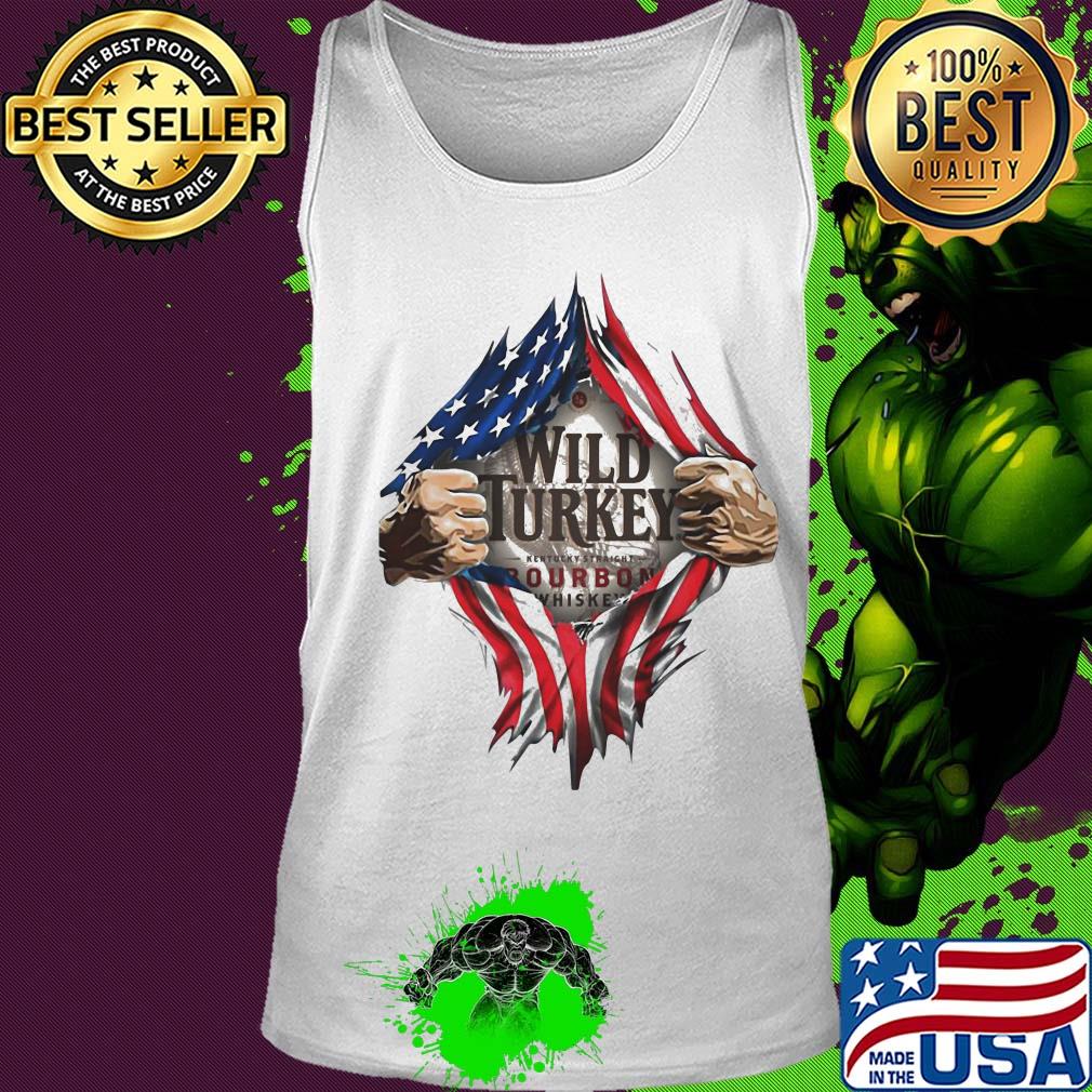 Blood insides wild turkey bourbon whiskey american flag independence day s Tank top Blood insides wild turkey bourbon whiskey american flag independence day s Tank top