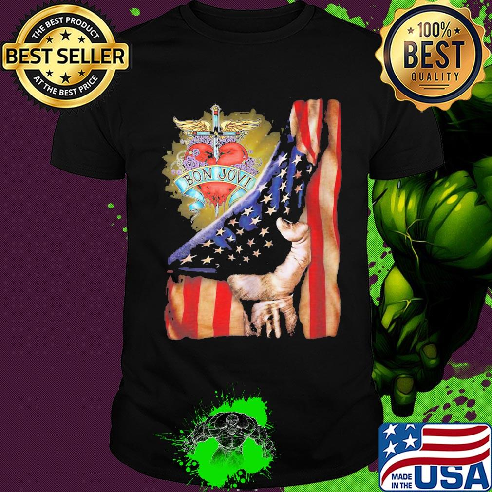 Bon jovi band american flag happy independence day shirt
