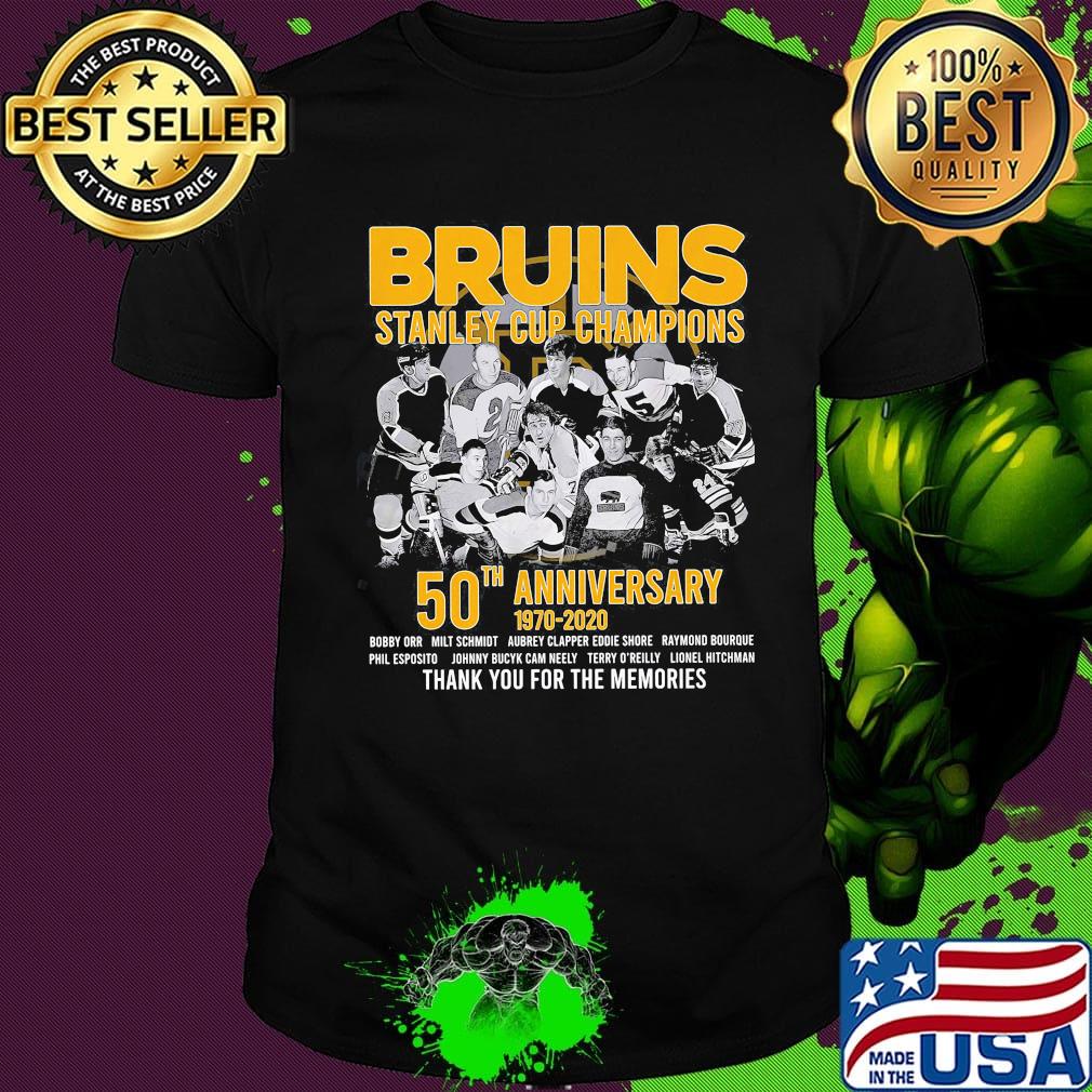 Boston bruins stanley cup champions 50th anniversary 1970 2020 thank you for the memories shirt