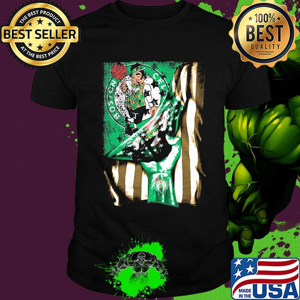 Boston celtics american flag independence day shirt