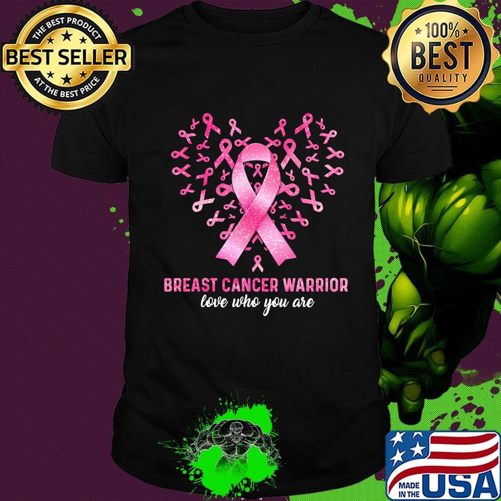 Breast Cancer Warrior Love Who You Are Color Strip Pink Shirt