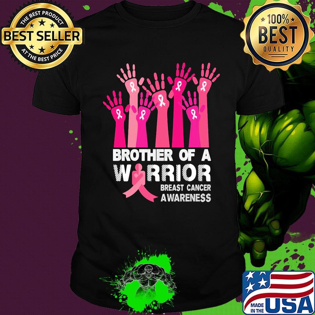 Brother of a warrior breast cancer awareness shirt