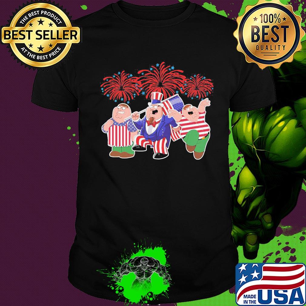 Brown haired dipper pines firework american flag independence day shirt