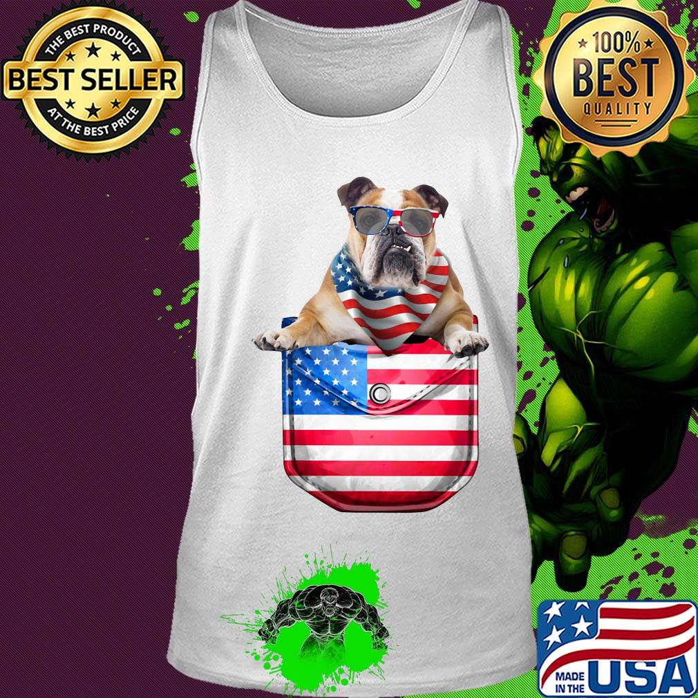 Bulldog pocket american flag independence day s Tank top Bulldog pocket american flag independence day s Tank top