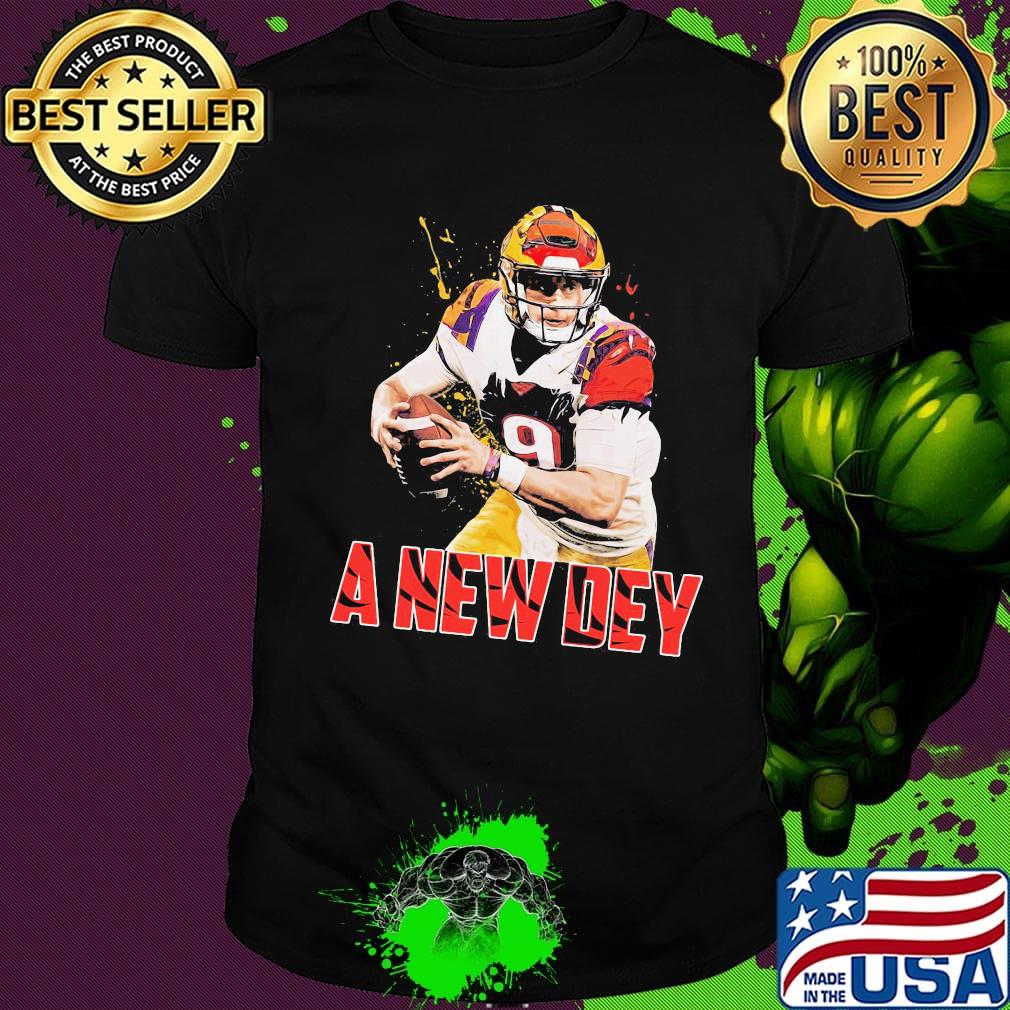 Burrow a new dey joe 9 cincinnati bengals football team shirt
