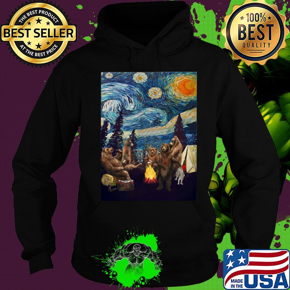 Campfire starry night bear vincent Van gogh s Hoodie Campfire starry night bear vincent Van gogh s Hoodie