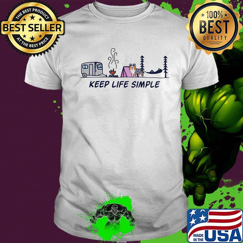 Camping keep life simple corgi shirt