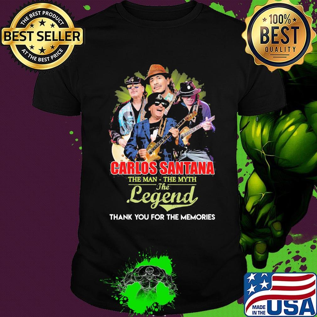 Carlos santana guitar the man the myth the legend thank you for the memories shirt