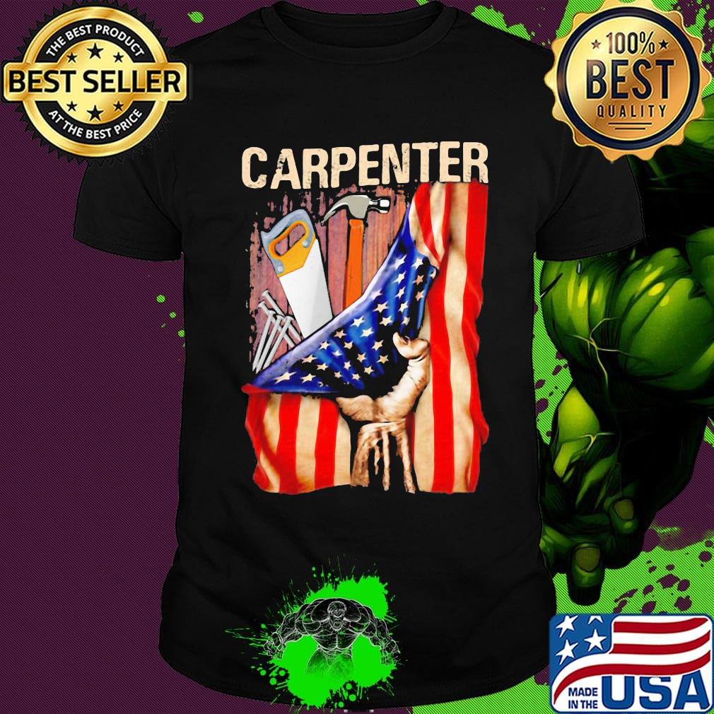 Carpenter American flag independence day shirt