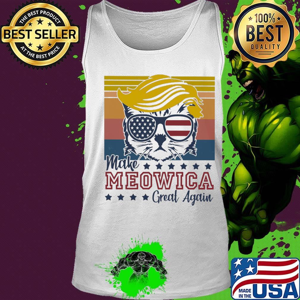 Cat donald trump make meowica great again american flag independence day vintage retro s Tank top Cat donald trump make meowica great again american flag independence day vintage retro s Tank top