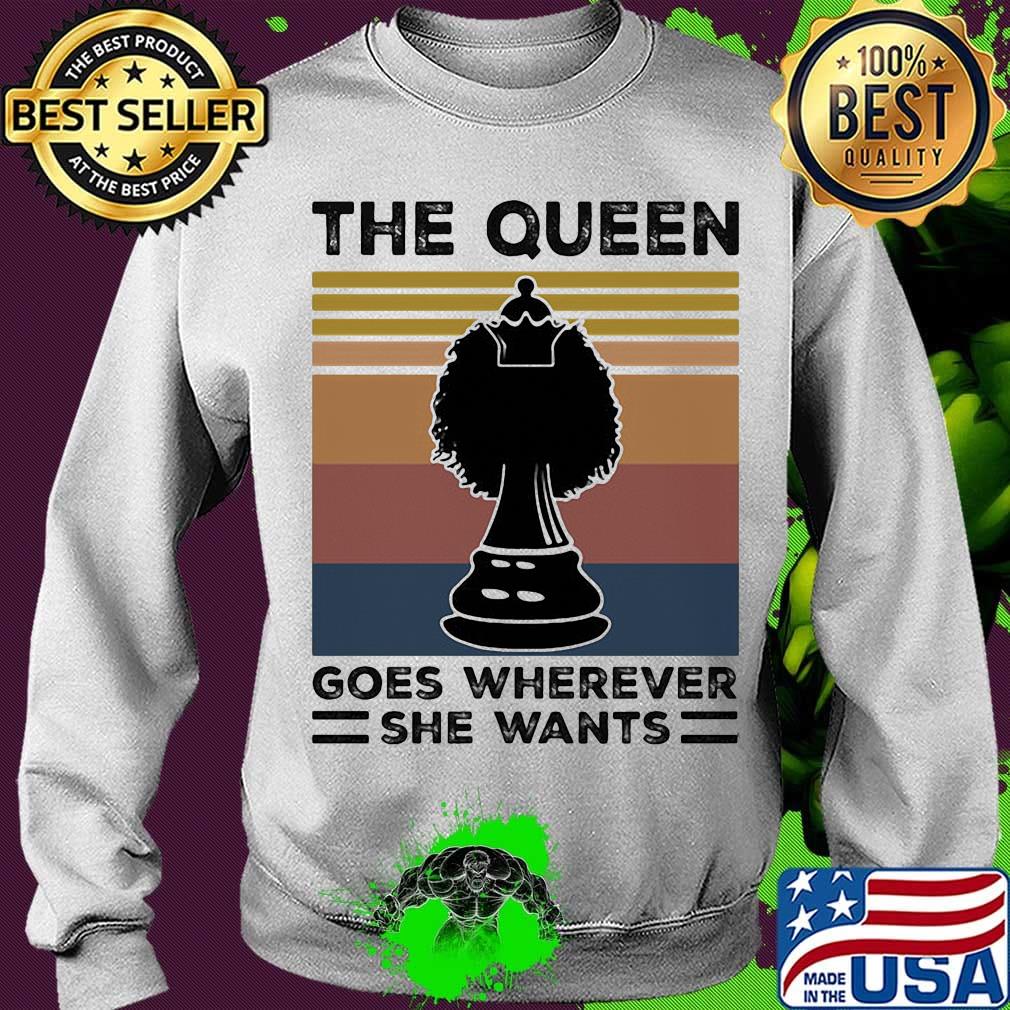 Chess the queen goes wherever she wants line vintage retro s Sweater Chess the queen goes wherever she wants line vintage retro s Sweater