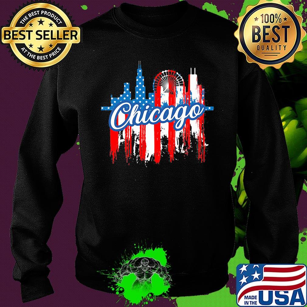 Chicago American flag independence day s Sweater Chicago American flag independence day s Sweater