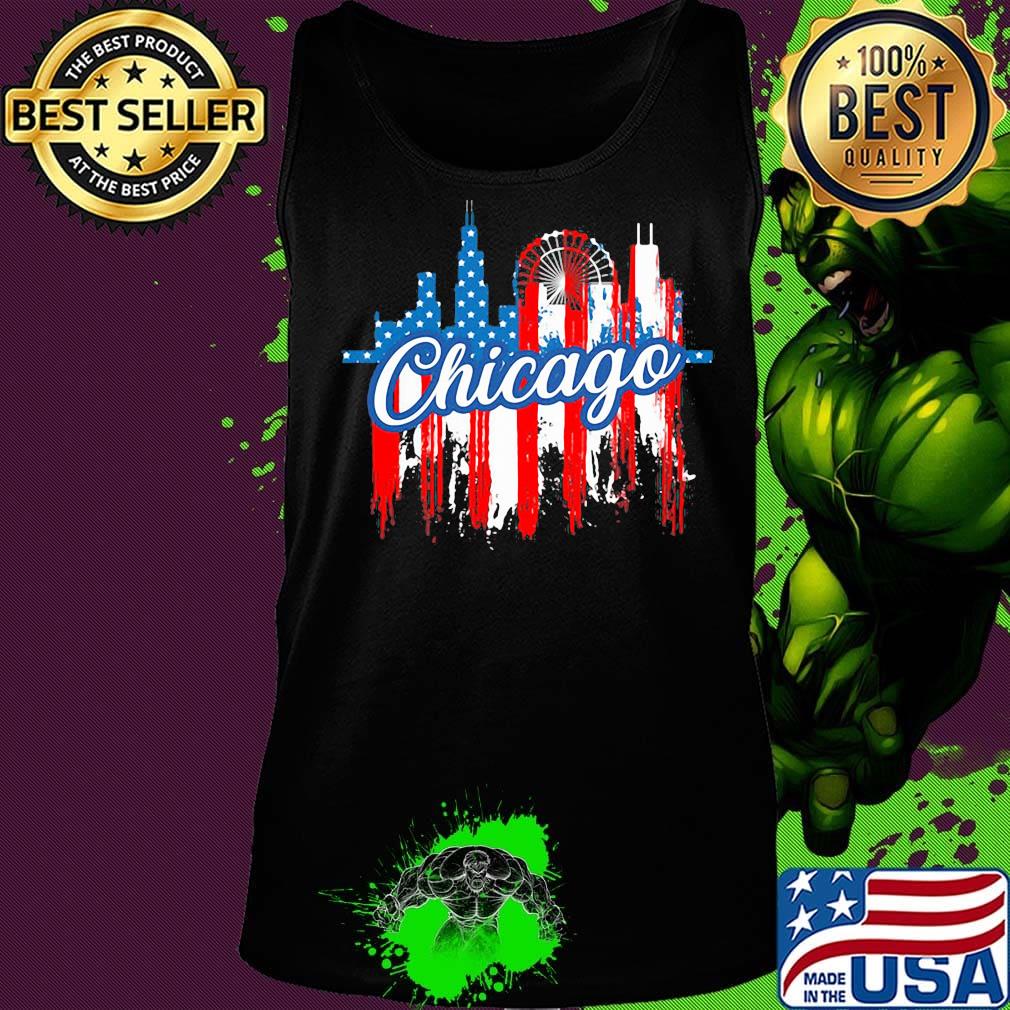 Chicago American flag independence day s Tank top Chicago American flag independence day s Tank top