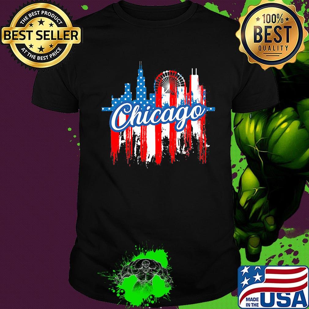 Chicago American flag independence day shirt
