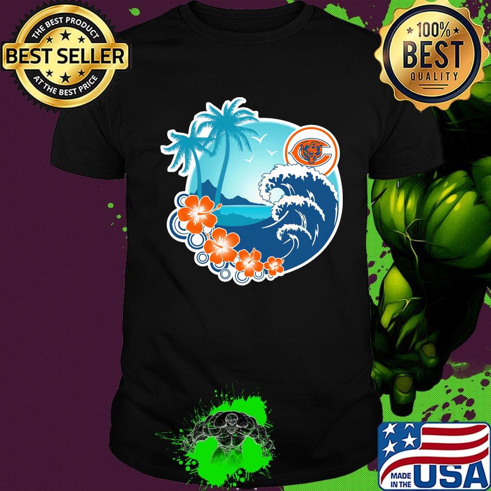 Chicago bears holiday beach flowers shirt