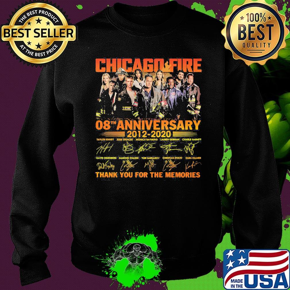 Chicago fire 08th anniversary 2012 2020 thank you for the memories signatures s Sweater Chicago fire 08th anniversary 2012 2020 thank you for the memories signatures s Sweater