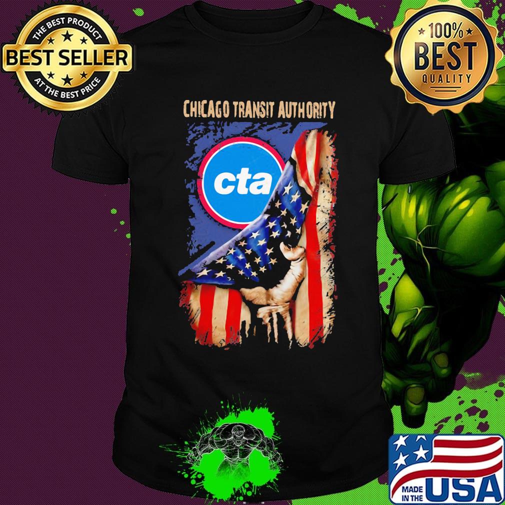 Chicago transit authority american flag independence day shirt