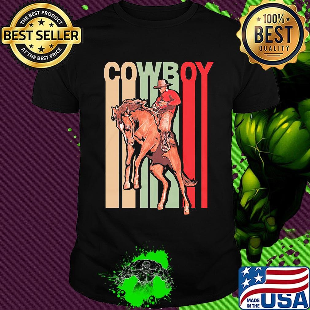 Cowboy riding horse vintage retro shirtCowboy riding horse vintage retro shirt