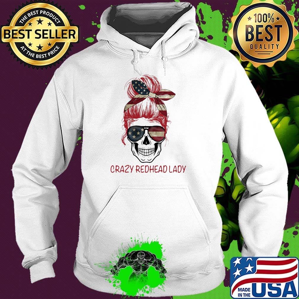Crazy Redhead Lady Skull s Hoodie Crazy Redhead Lady Skull s Hoodie