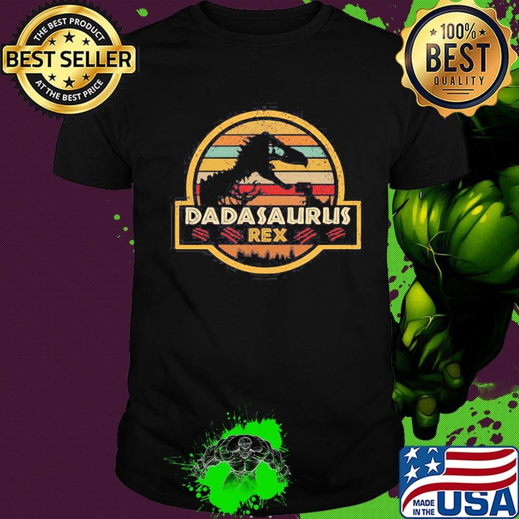 Dadasaurus Rex Dinosaur Father's Day Vintage Retro Shirt