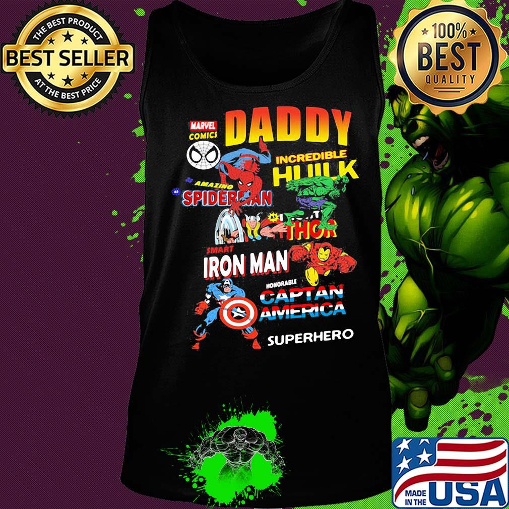 Daddy marvel comics incredible hulk spiderman thor iron man captain america superhero s Tank top Daddy marvel comics incredible hulk spiderman thor iron man captain america superhero s Tank top
