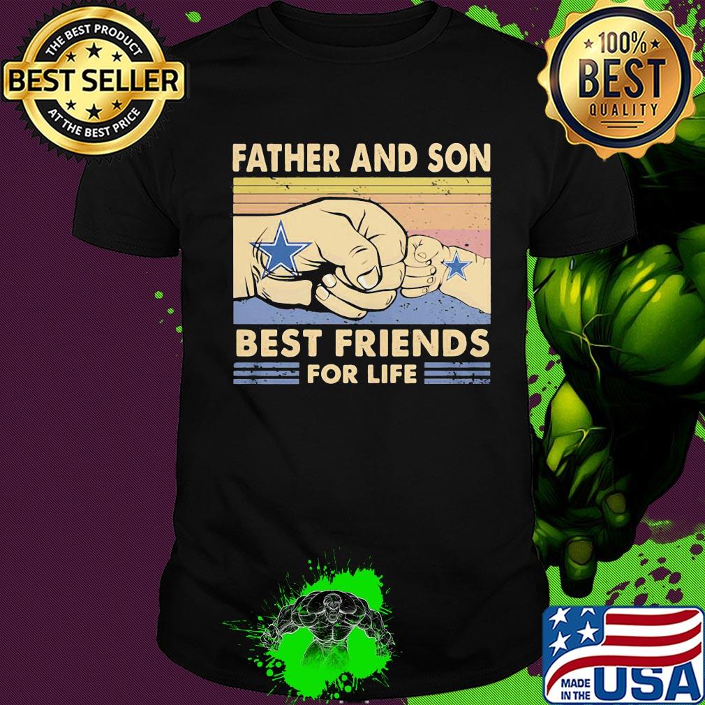 Dallas cowboys father and son best friends for life happy father's day vintage retro shirt